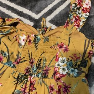 Xhilaration Dresses - Yellow floral hawaiian summer mini dress Xhilaration Dresses - Yellow floral hawaiian summer mini dress